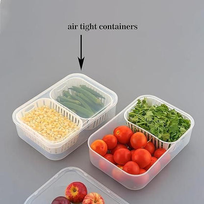 2 in 1 Multi Storage Boxes Freezer Storage Containers
